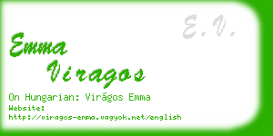 emma viragos business card